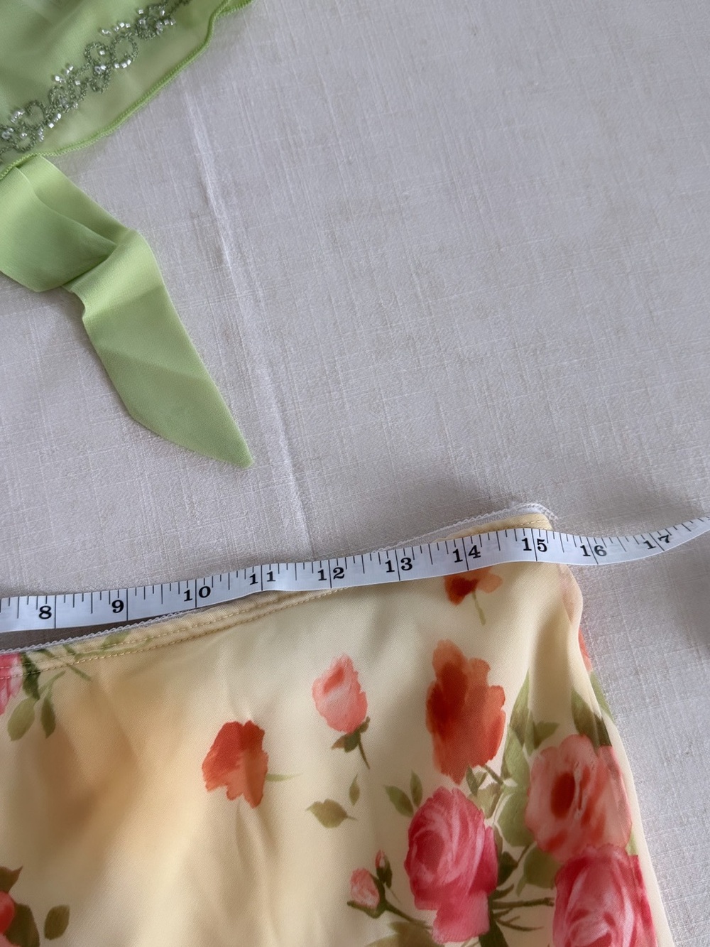 Vintage Kare City Floral Maxi Skirt Cream Pink Rose Print Cottagecore - Picture 5 of 7